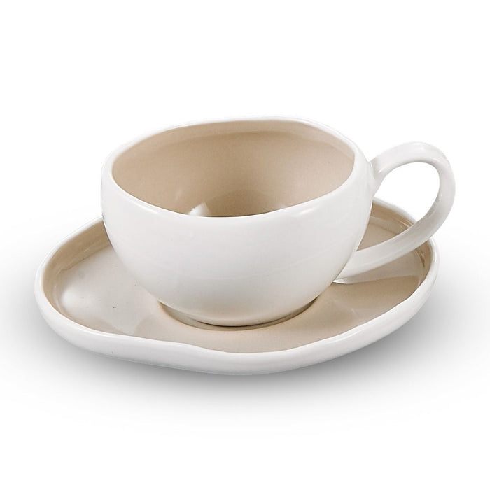 BRICARD PORCELAIN Barles / Cupido Beige Espressoset 12 Delig | 6 Persoons
