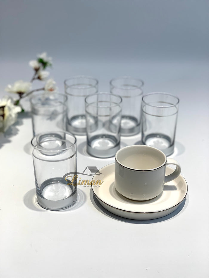 Liman Home Decor - Liman Online Borrelglazen Zilver 6 Delig