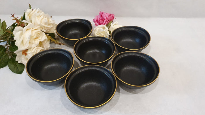 BRICARD PORCELAIN Bricard Evry Zwart 6 Delig Kommenset