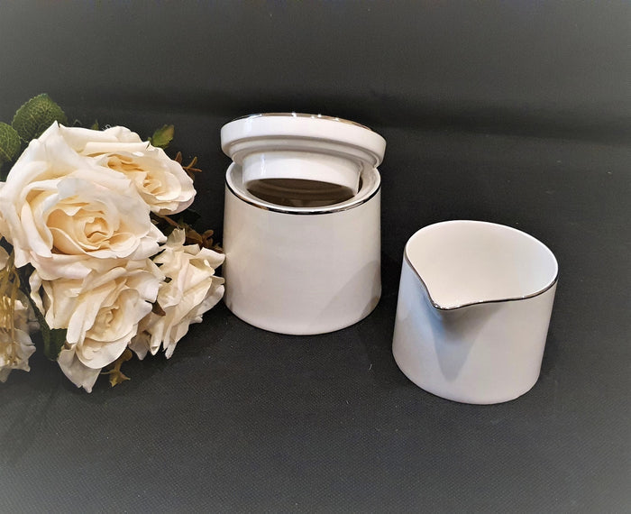 BRICARD PORCELAIN Bricard Lunel Suiker & Melkkanset 3 Delig Zilver