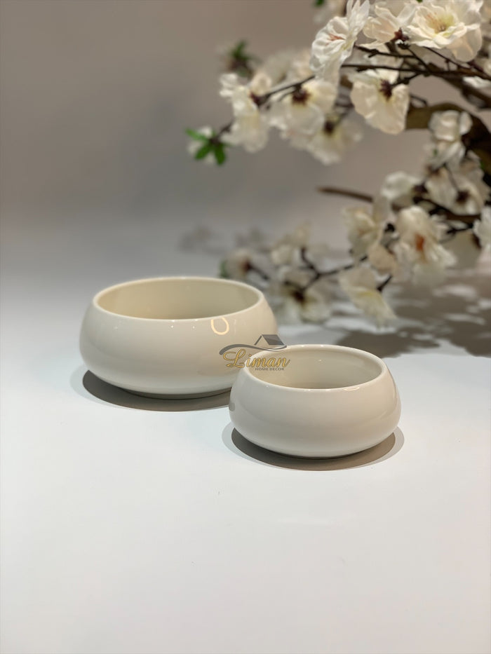 BRICARD PORCELAIN BRICARD PORSELEIN BONDY MINI SAUS SCHAAL 8CM 6 DELIG ( WIT )