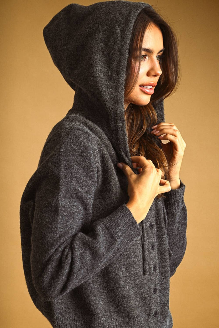 Button Front Sweater Jacket