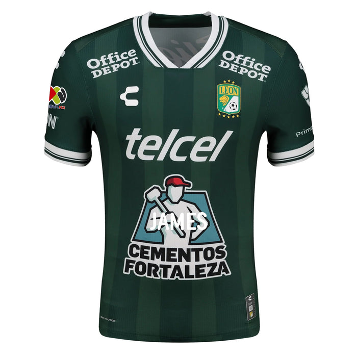 Charly Salvador Reyes Men's Leon FC Home Jersey 25/26 w/ BBVA Liga Patch (Green) | SoccerWearhouse