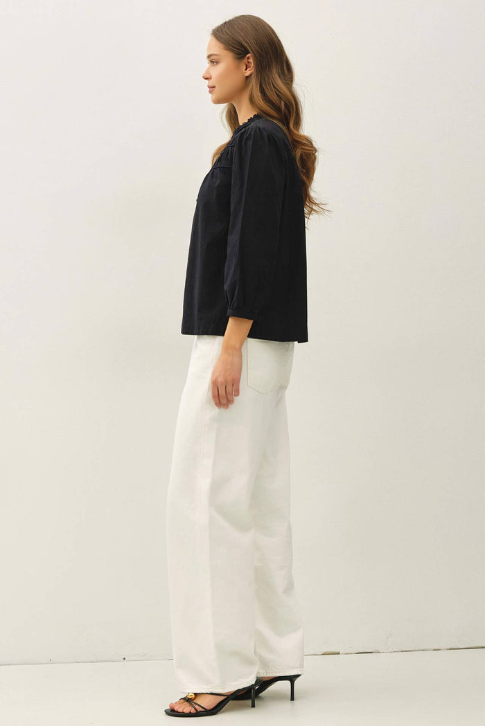 Crisp Cotton Flowy Top