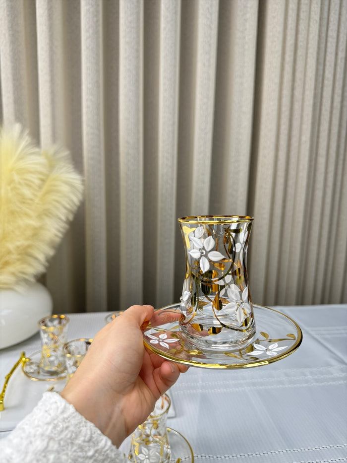 Esco Esco Yasemin Gold Theeset 12 Delig | 6 Persoons