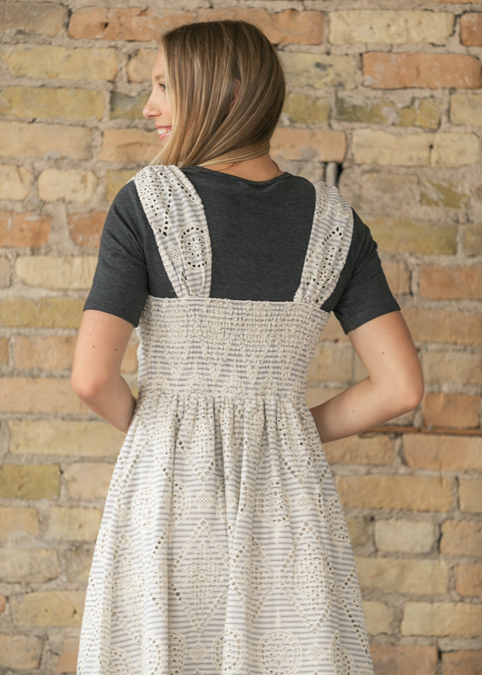 Essential Charcoal Ribbed Half Sleeve Tee IC Tops