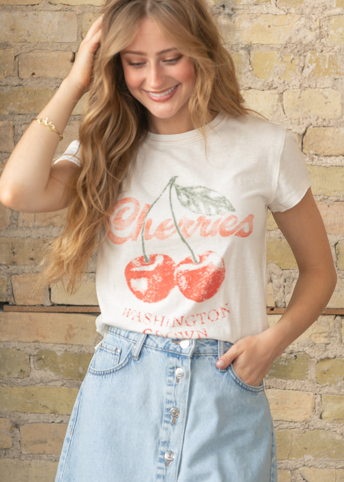 Free People® Nova Cherry Graphic Tee FF Tops