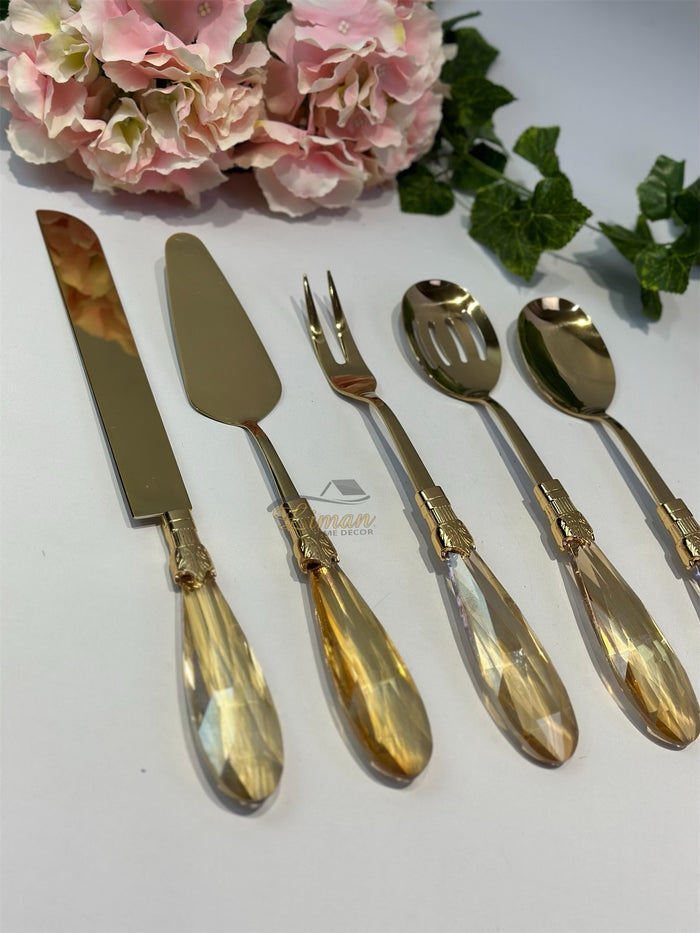 Liman Home Decor - Liman Online KEUKENGEREISET DIA GLAS GOUD 5 DELIG