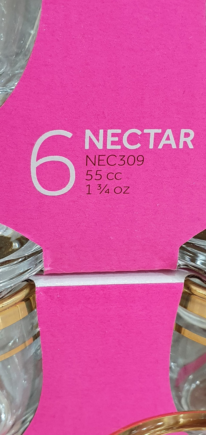 LAV LAV NECTAR 6 DELIG GLAZEN GOUD 55 Cl