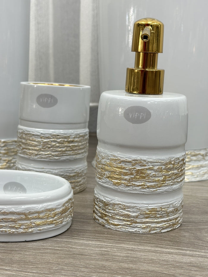 Liman Home Decor - Liman Online LUXE BADSET 5 DELIG GRIJS / GOUD
