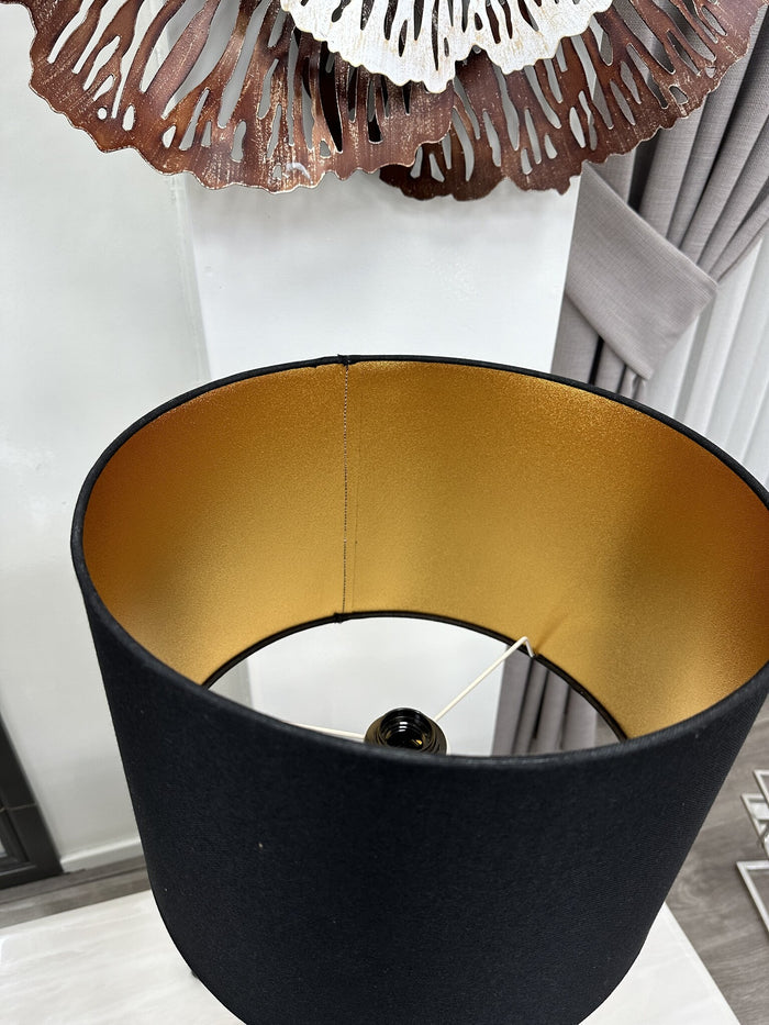 Liman Home Decor - Liman Online Milano Tafellamp Metaal Zilver Marmer Voet