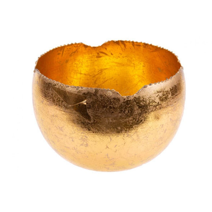 Liman Home Decor - Liman Online THEELICHTHOUDER GOUD D15XH15CM ROND META