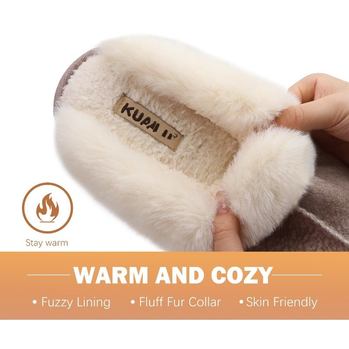 TRANSLINK House Slippers for Women Memory Foam Soft Fluffy Slippers Great for Indoor Outdoor Winter Days