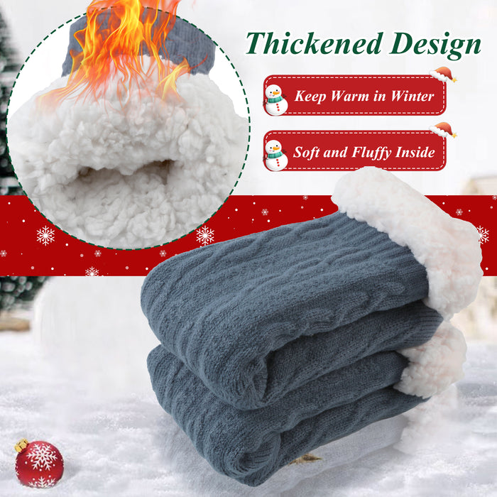 TRANSLINK Slipper Socks for Women with Gripper Winter Non Slip Thick Fuzzy Socks Warm Cozy Christmas Gift