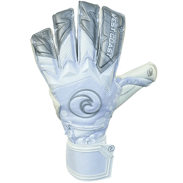 West Coast Phanom Platinum Glove (White/Platinum) | SoccerWearhouse