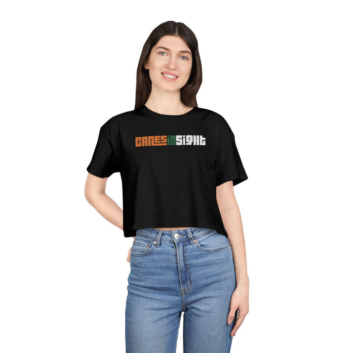 Women's Crop CanesInSight Tee