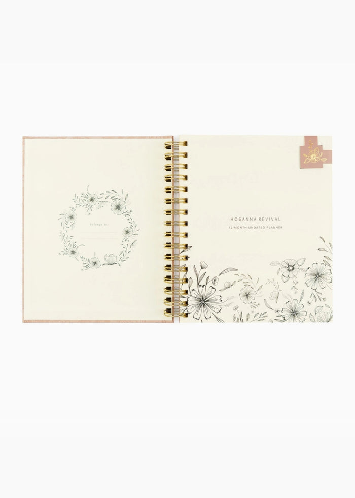 12-Month Undated Spiral Planner Sonora Theme FF Home & Lifestyle