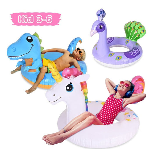 3Packs Unicorn Pool Floats Summer Party Beach Vacation Floating Loungers