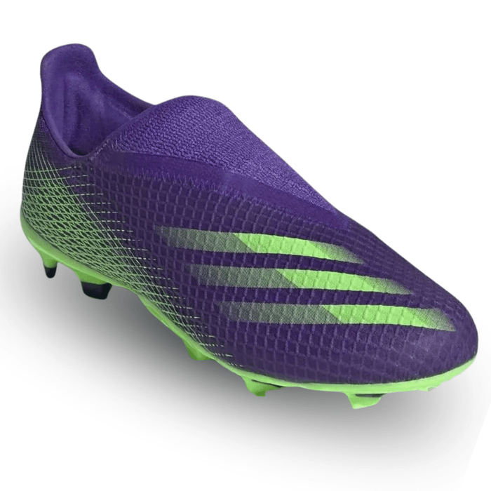 adidas Jr. X Ghosted .3 LL FG Soccer Cleats (Energy Ink/Signal Green) | SoccerWearhouse