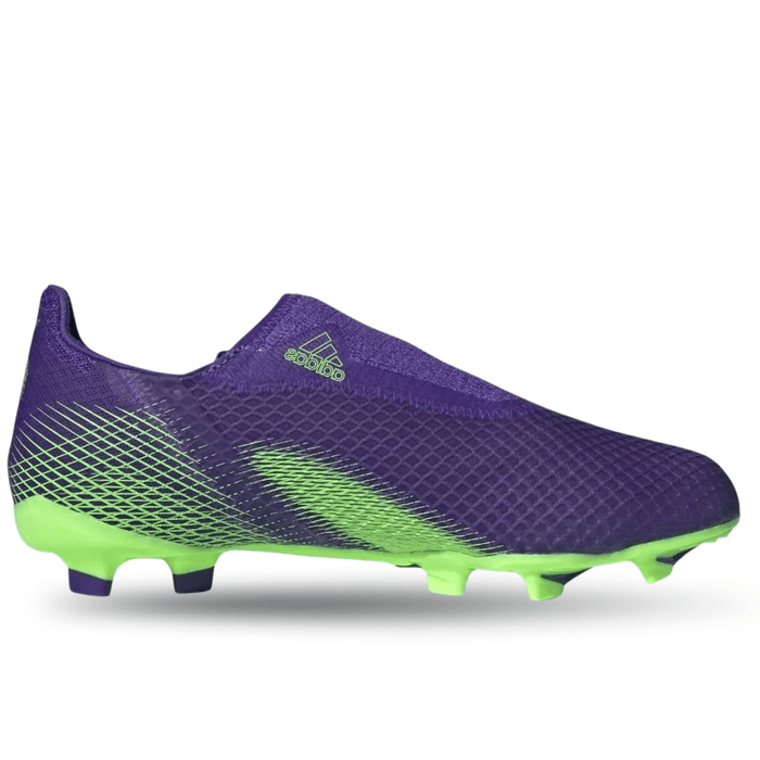 adidas Jr. X Ghosted .3 LL FG Soccer Cleats (Energy Ink/Signal Green) | SoccerWearhouse