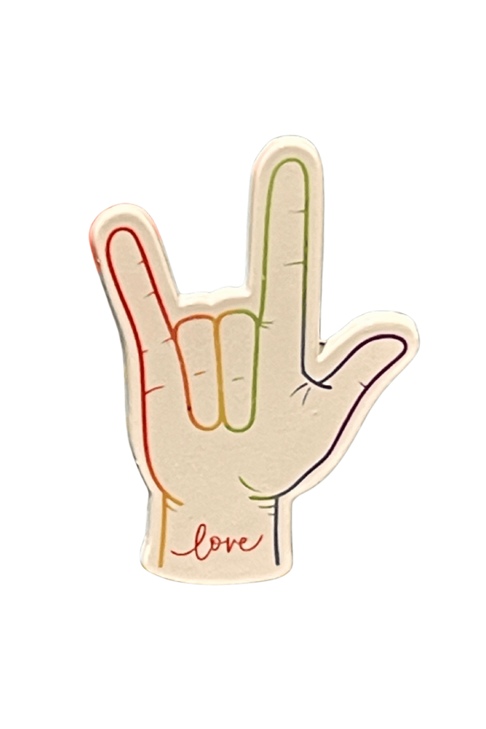 ASL I Love YOU Pin by Pride Socks