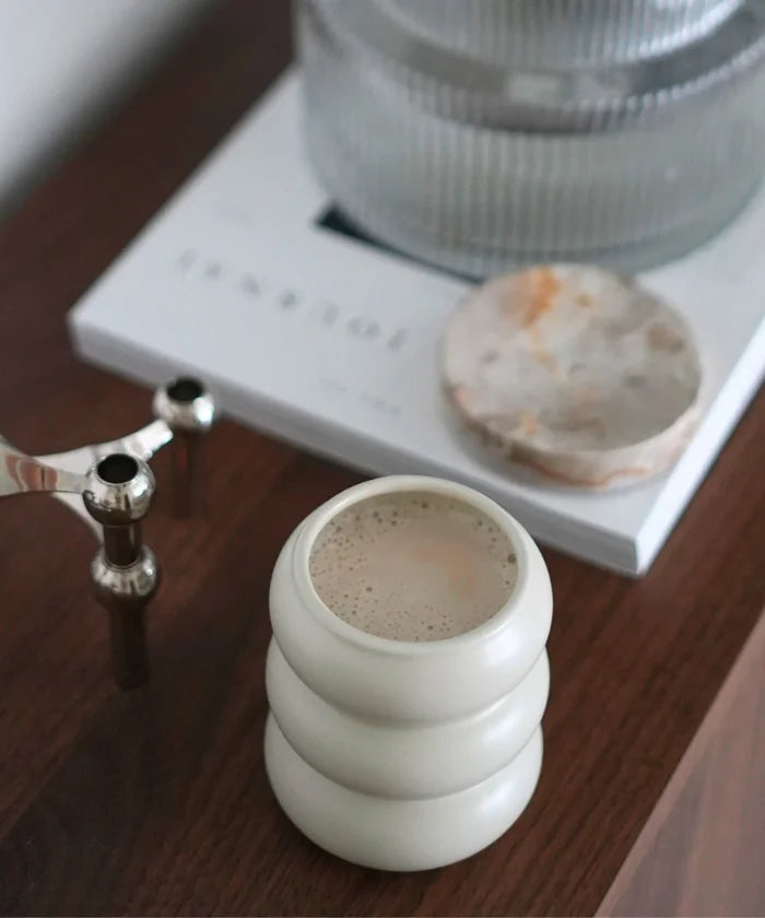 ZH Bobble keramieken Mok Beige | 2 Delig