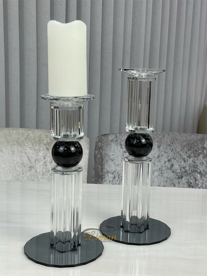 Liman Home Decor - Liman Online Bol Kandelaar Zwart -M-