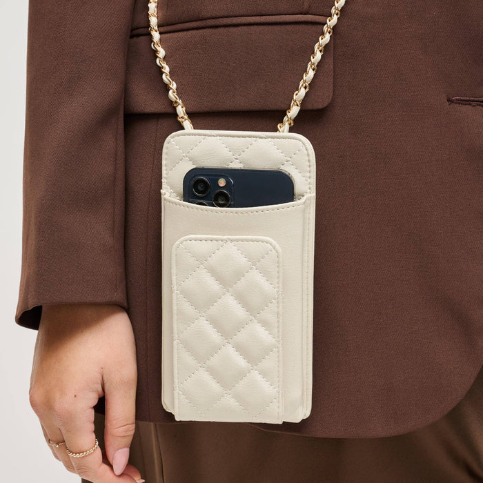 Brianna 2.0 Cell Phone Crossbody: Ivory