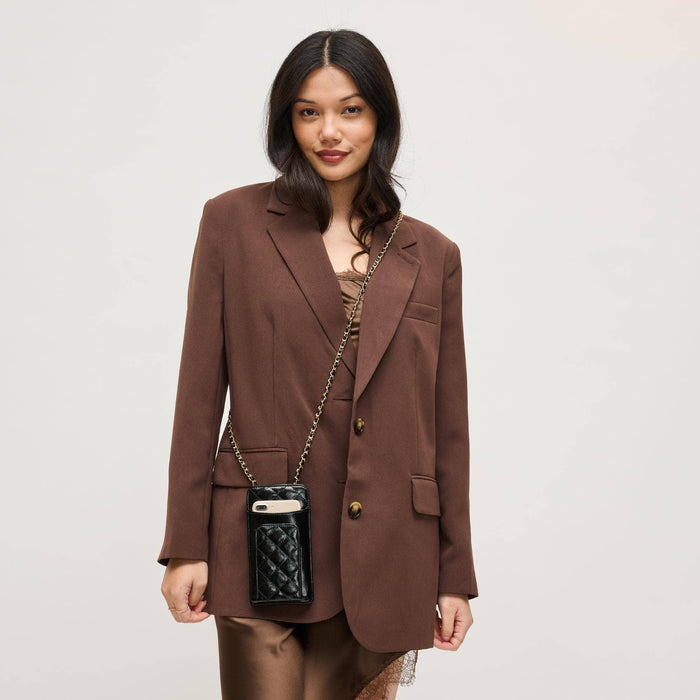 Brianna 2.0 Cell Phone Crossbody: Ivory