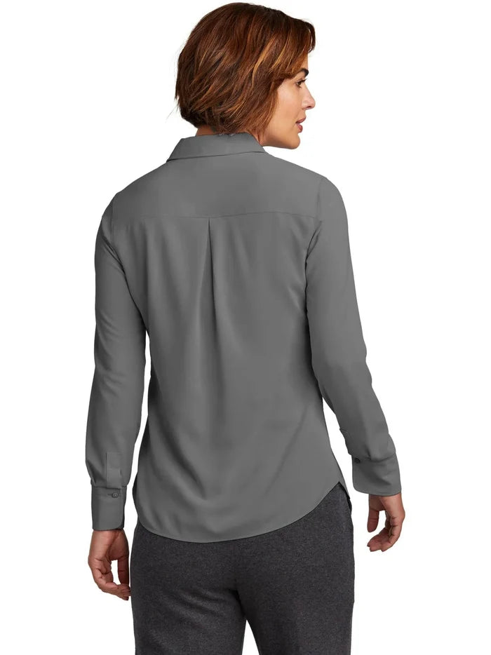 Brooks Brothers Ladies Full-Button Satin Blouse