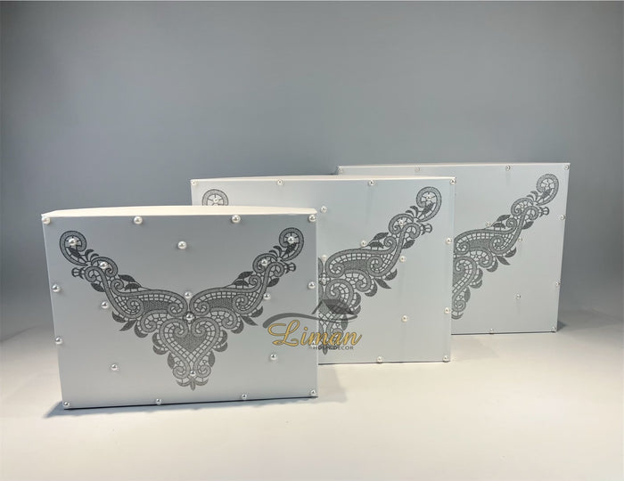 Liman Home Decor - Liman Online Bruid Doos Grijs 3 delig