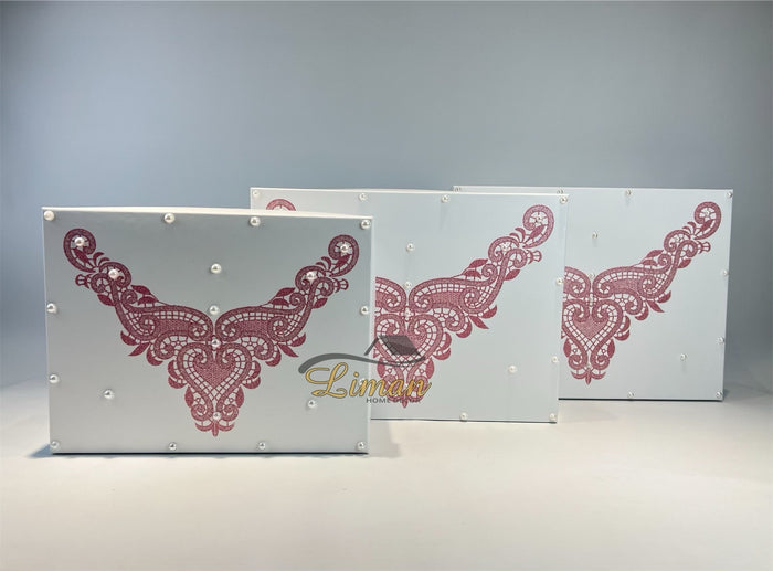 Liman Home Decor - Liman Online Bruid Doos Roze 3 delig