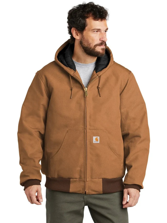 Carhartt Tall Quilted-Flannel-Lined Duck Active Jacket