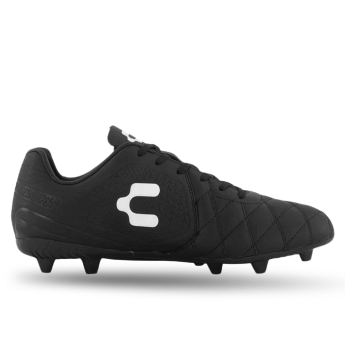 Charly Legendario 2.0 LT Firm Ground Soccer Cleats (Black/White) | SoccerWearhouse