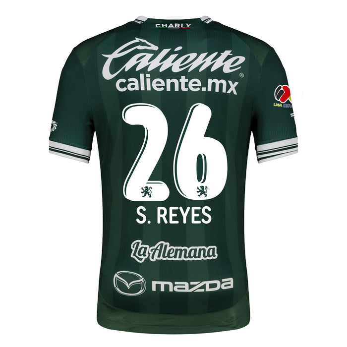 Charly Salvador Reyes Men's Leon FC Home Jersey 25/26 w/ BBVA Liga Patch (Green) | SoccerWearhouse