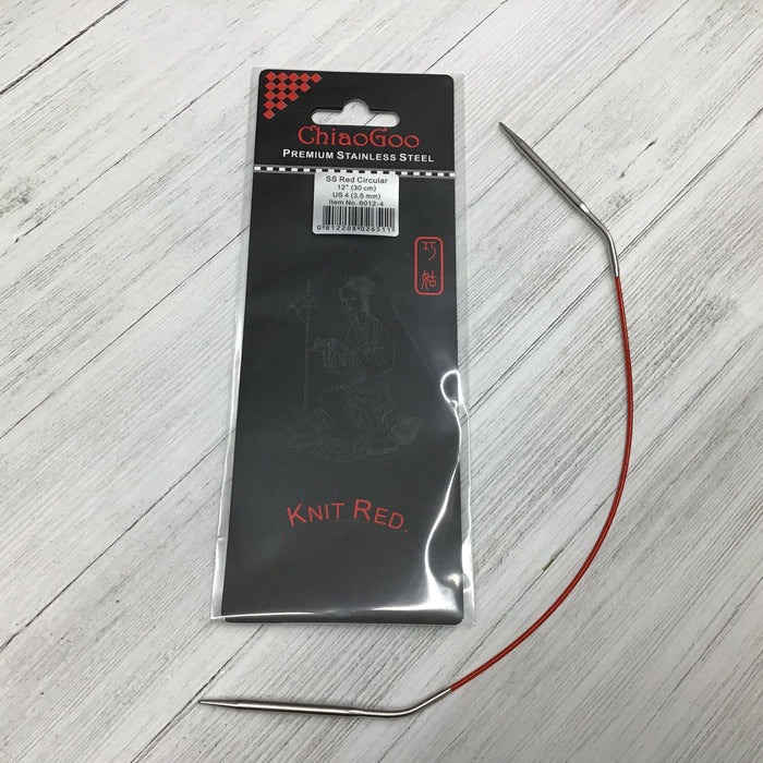 ChiaoGoo Knit Red Needles 12”