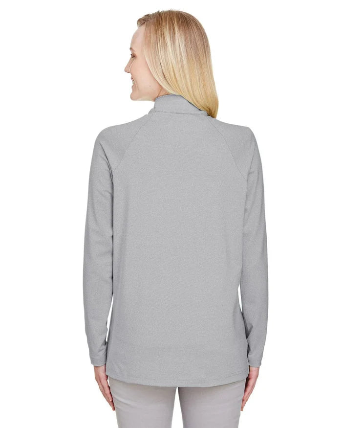 Devon & Jones CrownLux Performance Ladies Clubhouse Micro-Stripe Quarter-Zip
