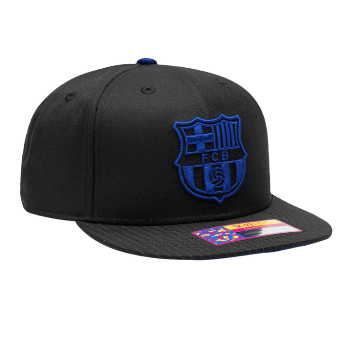 Fan Ink Barcelona Graduate Snapback Hat (Black) | SoccerWearhouse