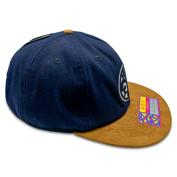 Fan Ink Club America Lafayette Snapback Hat (Navy/Brown) | SoccerWearhouse
