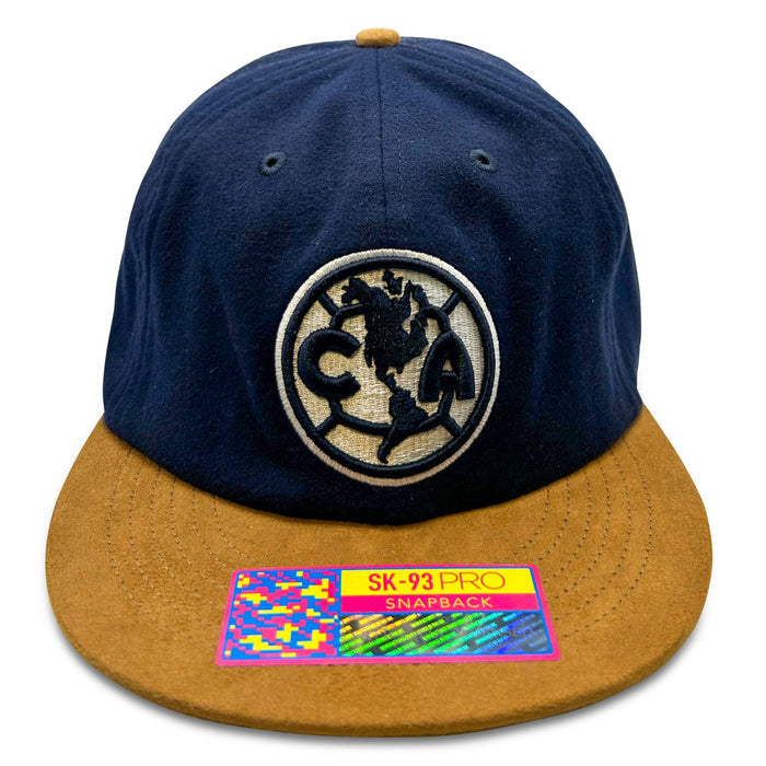 Fan Ink Club America Lafayette Snapback Hat (Navy/Brown) | SoccerWearhouse