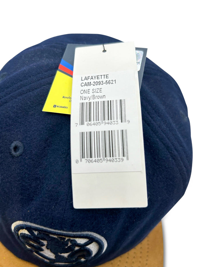Fan Ink Club America Lafayette Snapback Hat (Navy/Brown) | SoccerWearhouse