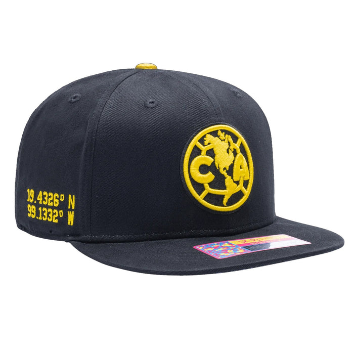 Fan Ink Club America Locale Snapback Hat (Black) | SoccerWearhouse