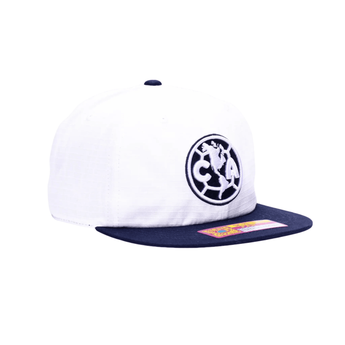 Fan Ink Club America Swingman Snapback Hat (White/Navy) | SoccerWearhouse