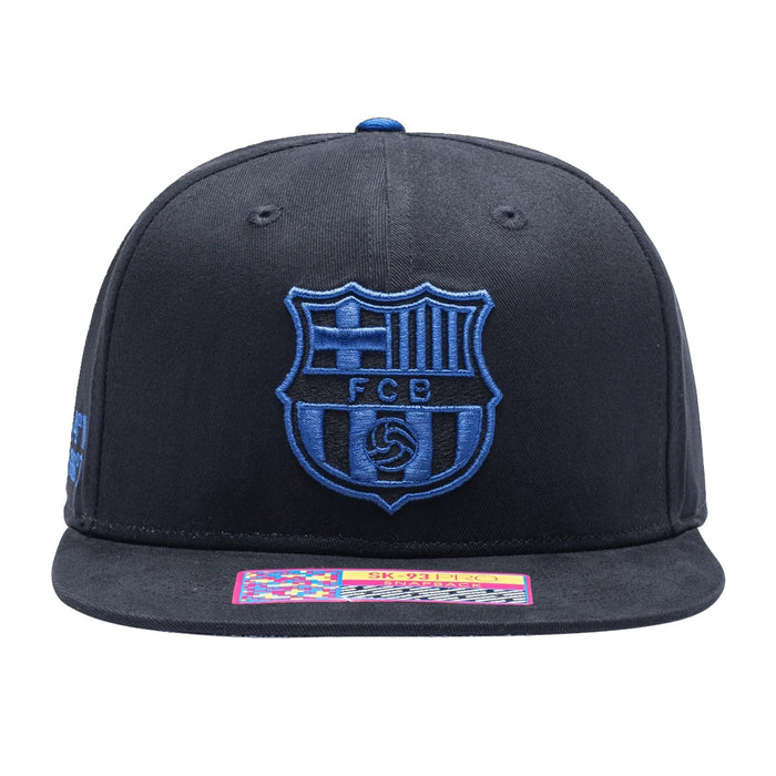 Fan Ink FC Barcelona Locale Snapback Hat (Black) | SoccerWearhouse