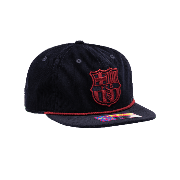 Fan Ink FC Barcelona Snow Beach Snapback Adjustable Hat (Navy) | SoccerWearhouse