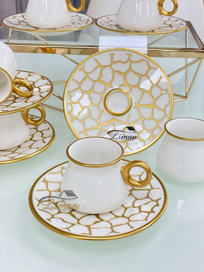 Glazze Glazze Larisa Wit Espressoset 12 Delig | 6 Persoons
