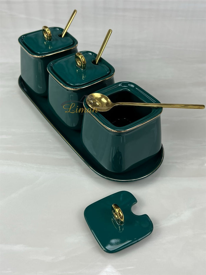 Liman Home Decor - Liman Online HAYAT KRUIDENSET GROEN / WIT