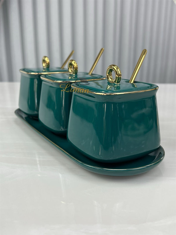 Liman Home Decor - Liman Online HAYAT KRUIDENSET GROEN / WIT