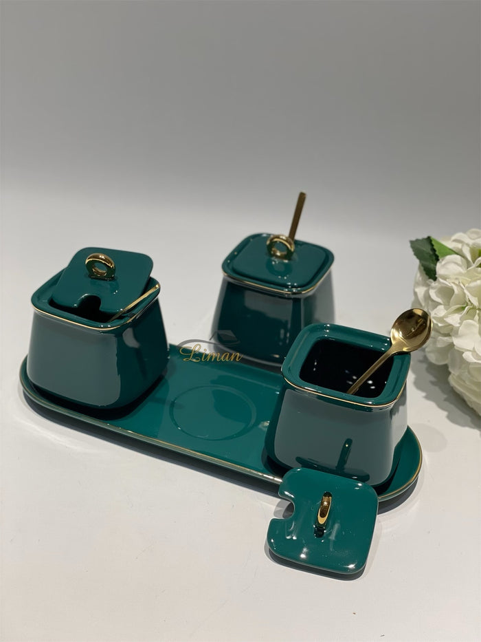 Liman Home Decor - Liman Online HAYAT KRUIDENSET GROEN / WIT