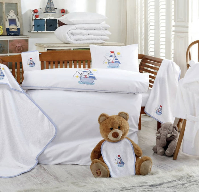 IPEKCE Ipekce 10 Stuks Baby Dekbedovertrek+Badjas Set Yelken